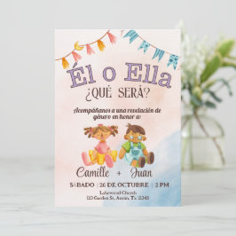 Sexo Espanhol Revelar Convite Menino ou Menina