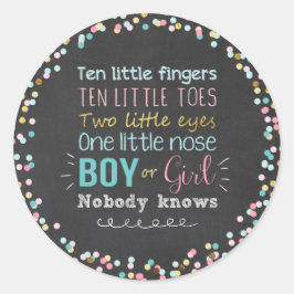 Sexo revela adesivos Envelope Selo ou Menina