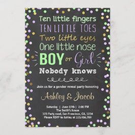 Sexo revela convite Chá de fraldas Menino ou Menin