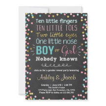 Sexo revela convite Chá de fraldas Menino ou Menin