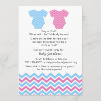 Sexo Revelar Parte ou Convites para Chuva de Bebês