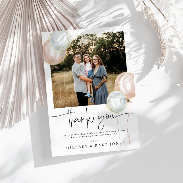 Sexo Revele Cartões de agradecimentos de Chá de fr (Criador carregado)