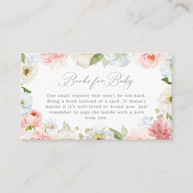 Sexo Revele Livros Florais para Cartão de Bebê (Frente)