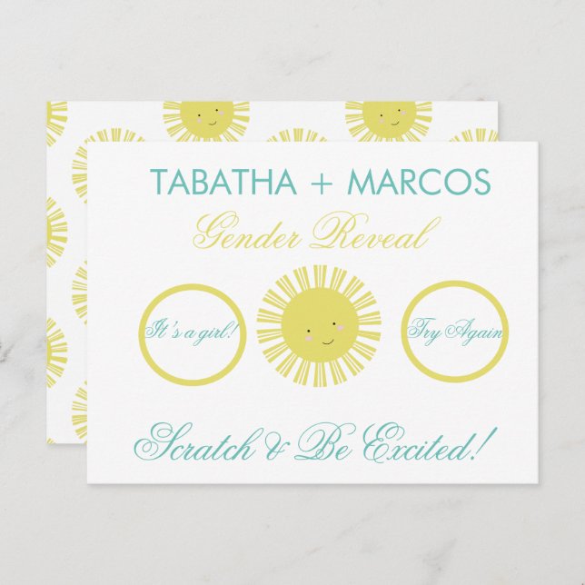 Sexo sunshine Revejar Cartões de Arranque DIY Faux (Frente/Verso)