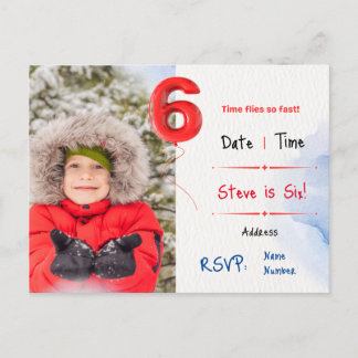 Sexto Convite de aniversário do Menino