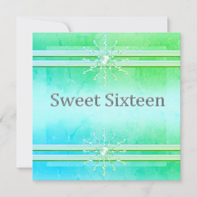 SEXTO CONVITE DE CONVITE Cristal verde claro (Frente)