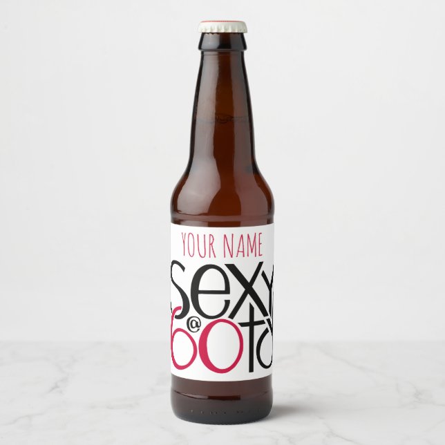 Sexy no rótulo do frasco de cerveja vermelha 60 (Frente)