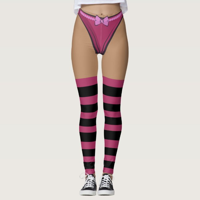 Sexy Underwear leggings with pull up candy socks (Frente)