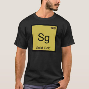 Sg - Camisa do Símbolo do Elemento Químico Ouro Só