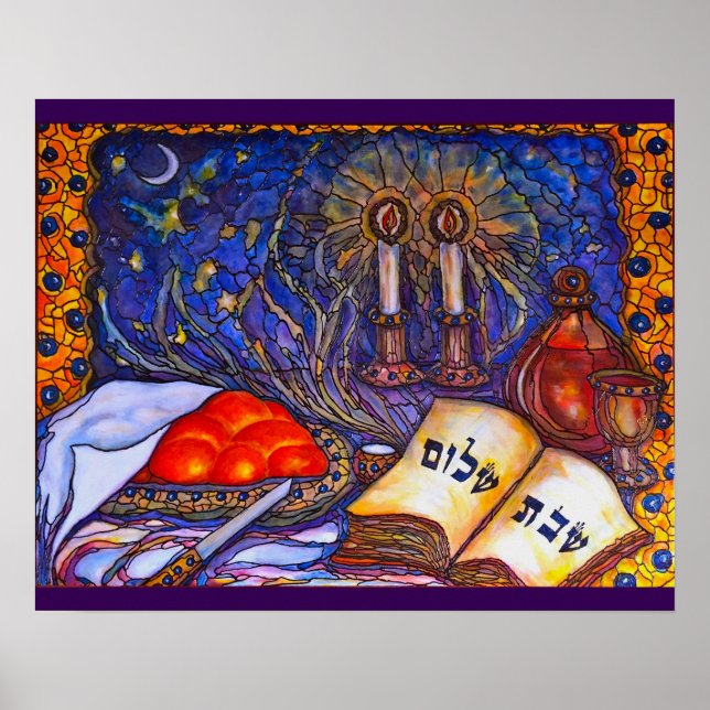 Shabbat Shalom Poster (Frente)