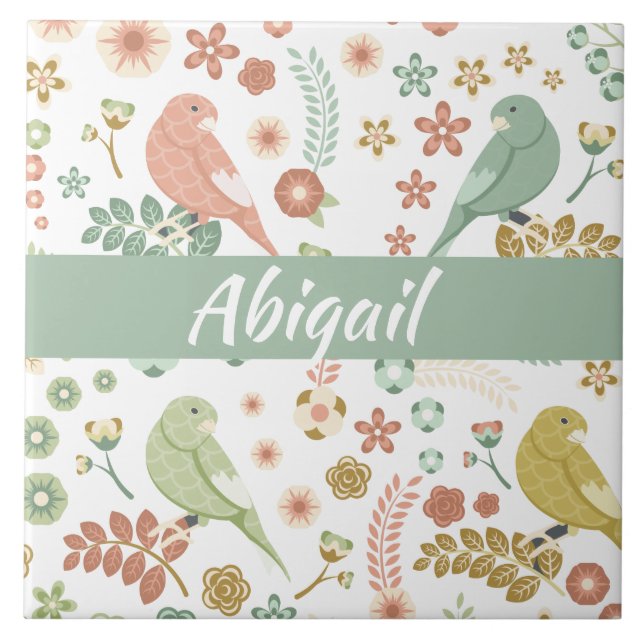 Shabby Birds & Branches Personalizado (Frente)