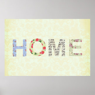 Shabby Chic Home Decorative cream Poster