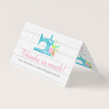 Shabby Cottage Chic Sewing Russo Wood Obrigado