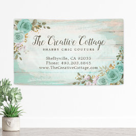 Shabby Cottage Chic Turquoise Floral Russo Madeira