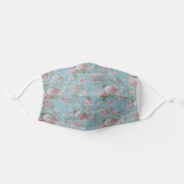 Shabby Elegant Pink e White Floral em Azul