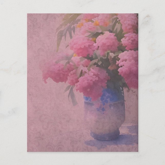 Shabby Floral & Damask Scrapbook Paper (Frente)