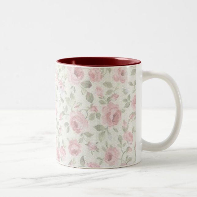 Shabby Pequena Pequena Caneca Rosa Rosa (Direita)