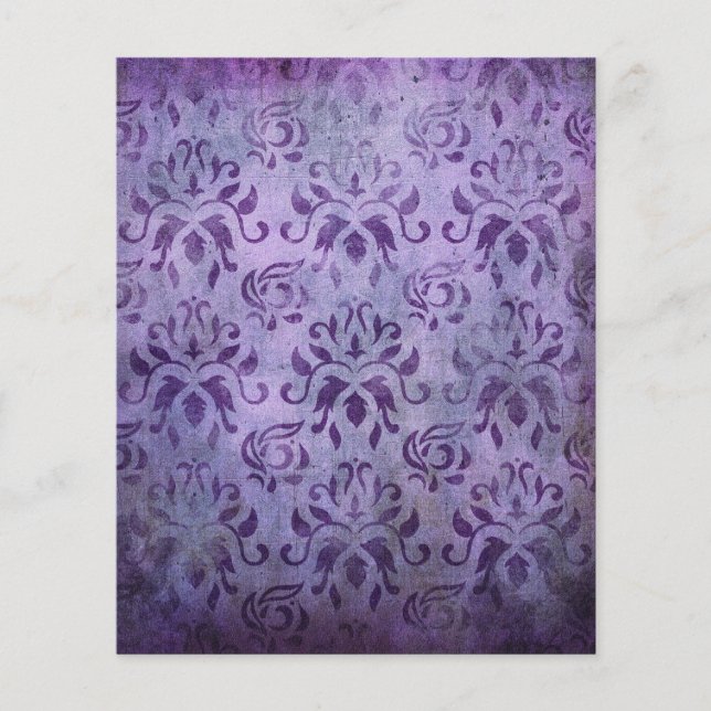 Shabby Purple Vintage Scrapbook Paper (Frente)