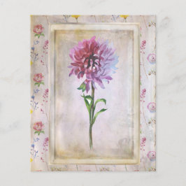Shabby Purple Wildflower Scrapbook Paper