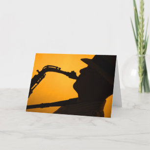Shadow Saxofone ou Cartão de Saudação Silhuette