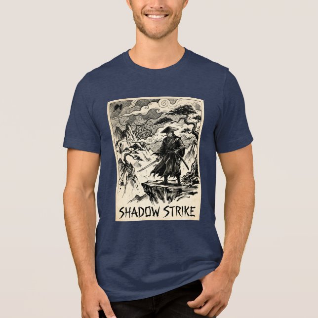 Shadow Strike Samurai Ink Art Tri-Blend Shirt (Frente)