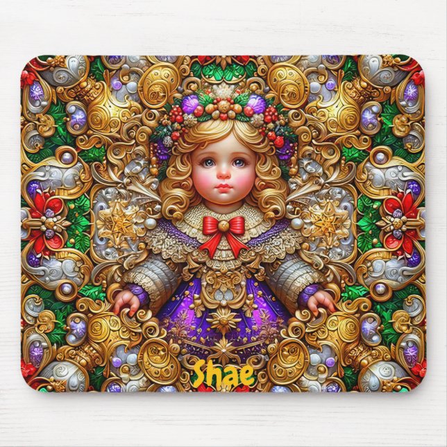 SHAE ~ Natais vintages boneca ~ Mousepad (Frente)