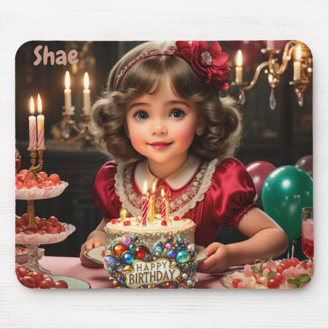 SHAE ~ Vintage Birthday Girl ~ Mousepad (Frente)