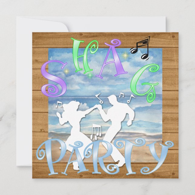 Shag - Convite de festas de dança (Frente)