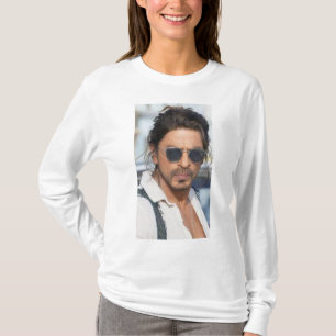 Shahruk khan moda de camiseta feminina