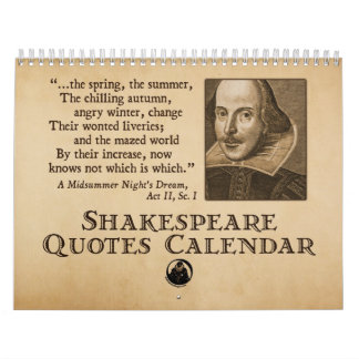 Shakespeare cita o calendário anual