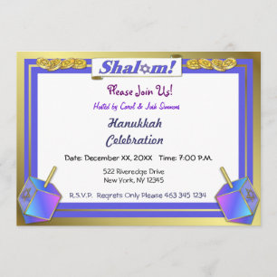 Shalom Hanukkah - Convites