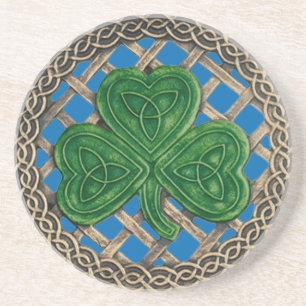 Shamrock and Celtic Knos Porta copos Blue