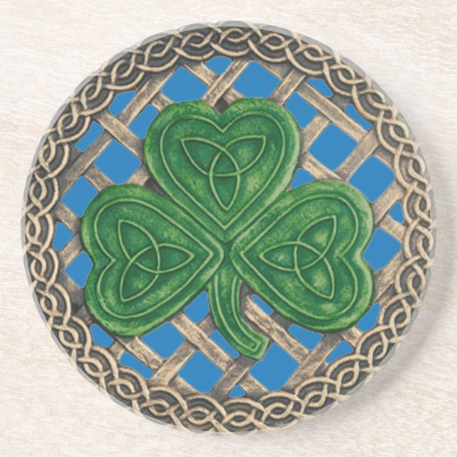 Shamrock and Celtic Knos Porta copos Blue (Frente)