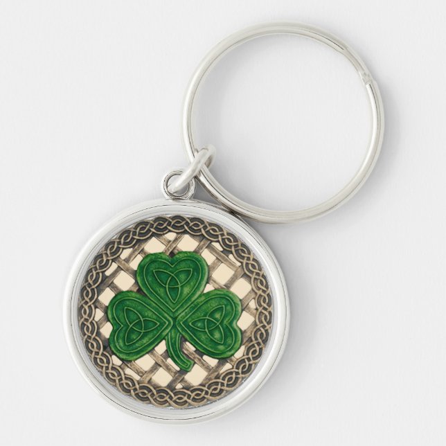 Shamrock and Celtic Knox Beige Chaveiro (Frente)