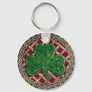 Shamrock and Celtic Knox Chaveiro Red