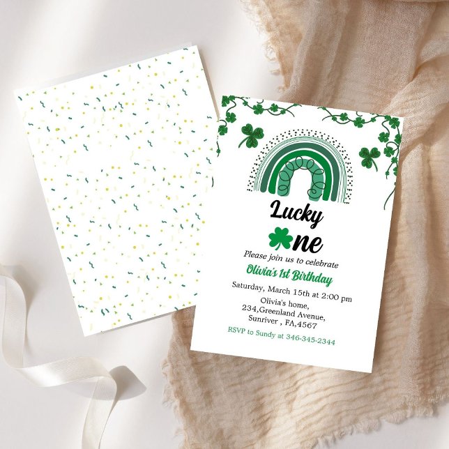 Shamrock de convite de aniversário de Dia de São P (Criador carregado)