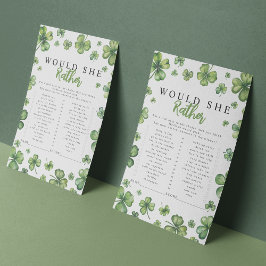 Shamrock Ela Iria Preferencialmente Jogo De Chá de