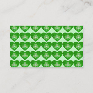 Shamrock Hearts Green cartão de visita