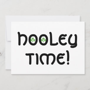 Shamrock 'Hooley Time'!  convite branco