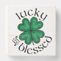 Shamrock irlandês, pintado à mão, com sorte e aben