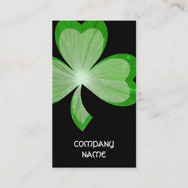 Shamrock Large Black cartão de visita (Frente)