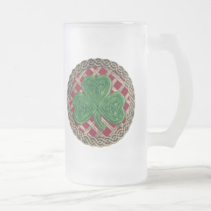 Shamrock, Latice E Nódulos Celtais Na Caneca Verme