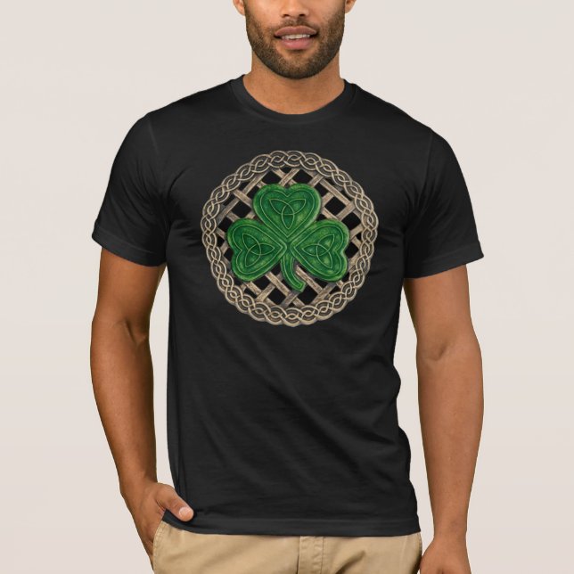 Shamrock, Lattice E Nódulos Célticos Em Camisas Pr (Frente)
