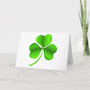 Shamrock no cartão branco gcblankcn
