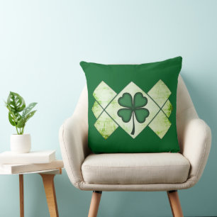 Shamrock Pattern St Patrick’s Day Shirt – almofada