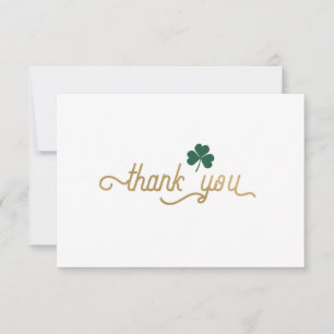 Shamrock Verde, Cartões de agradecimentos Elegant