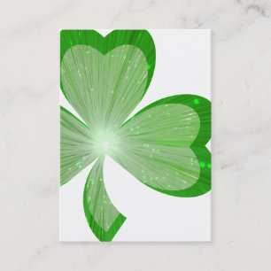 Shamrock White cartão de visita verde grande