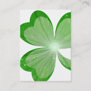 Shamrock White Large cartão de visita chub