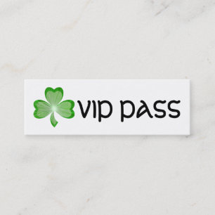 Shamrock White 'VIP PASS' - magra cartão de visita