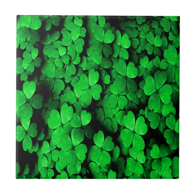 Shamrocks e Corações Verde do Dia de São Patrício (Frente)